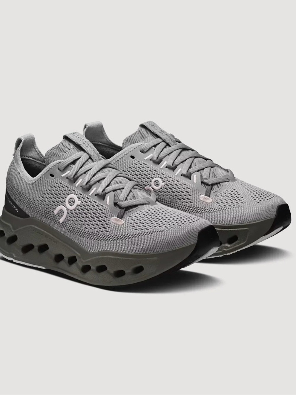 On Running Women's Grey Mesh Cloudfoam Athletic Sneakers